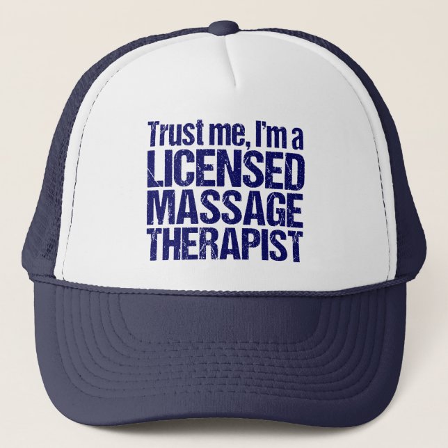 Lita på mig att jag är en licensierad massageterap keps (Framsida)