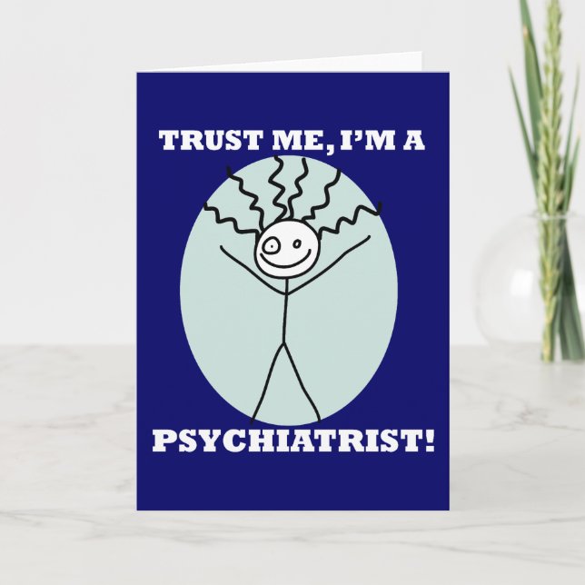 Lita på mig att jag är en psykiater kort (Framsida)