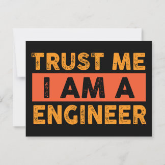 Lita på mig att jag är ingenjör vykort