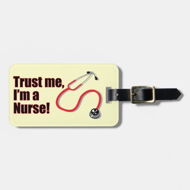 Lita på mig att jag är Roligt Stethoscope Luggage  Bagagebricka (Horisontell Framsida)