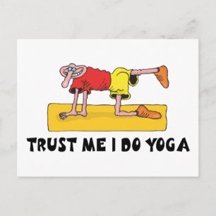 Lita på mig att jag gör Yoga Gift Vykort