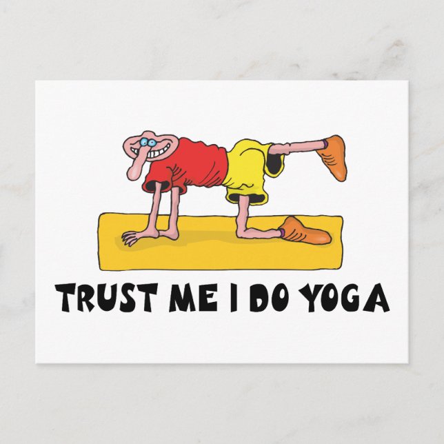 Lita på mig att jag gör Yoga Gift Vykort (Framsida)