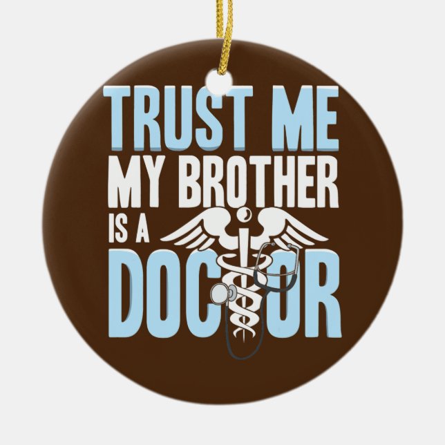 Lita på mig Brother är en A Doktor Julgransprydnad Keramik (Framsidan)