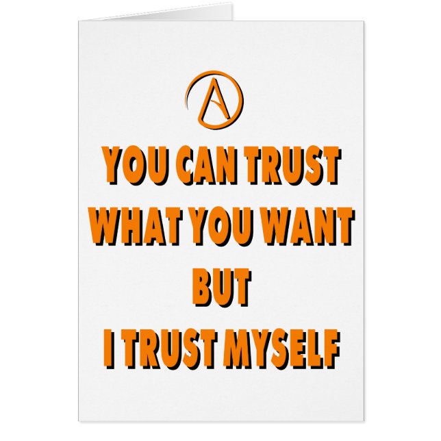 Lita på mig hälsningskort (Framsidan)