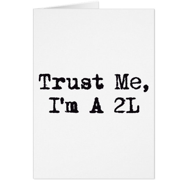 Lita på mig, I-förmiddag A 2L Hälsningskort (Framsidan)