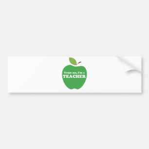 Lita på mig, I-förmiddag en läraregrönt Apple Bildekal