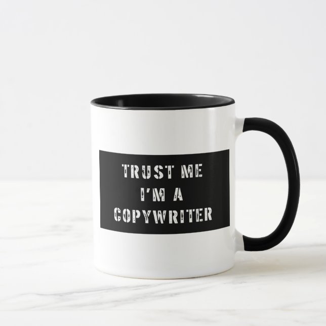 Lita på mig I-förmiddagen en Copywriter Mugg (Höger)