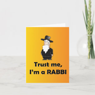 Lita på mig I-förmiddagen en rabbin - rolig judisk Kort