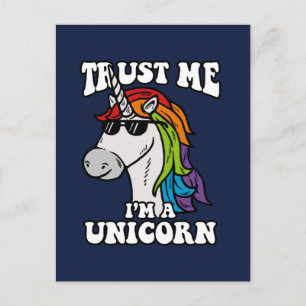 Lita på mig I-förmiddagen en Unicorn Vykort