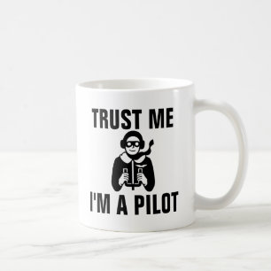 Lita på mig I-förmiddagen ett pilot- Kaffemugg