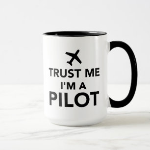 Lita på mig I-förmiddagen ett pilot- Mugg
