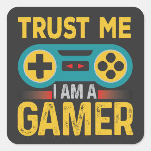 Lita på mig, Iam A Gamer, Lusnyspelsoffert Fyrkantigt Klistermärke