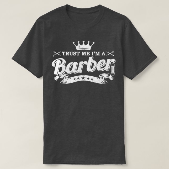 Lita på mig Im A Barber 4 T Shirt (Design framsida)