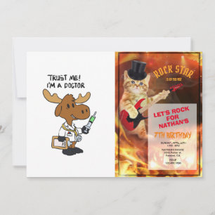 Lita på mig! i'm á doktor   välj bakgrund färg inbjudningar