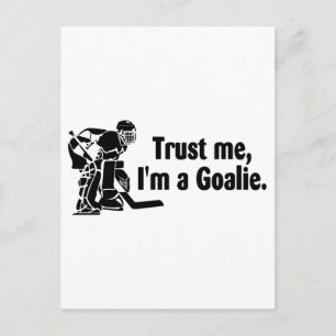 Lita på mig Im A Goalie (Hockey) Vykort