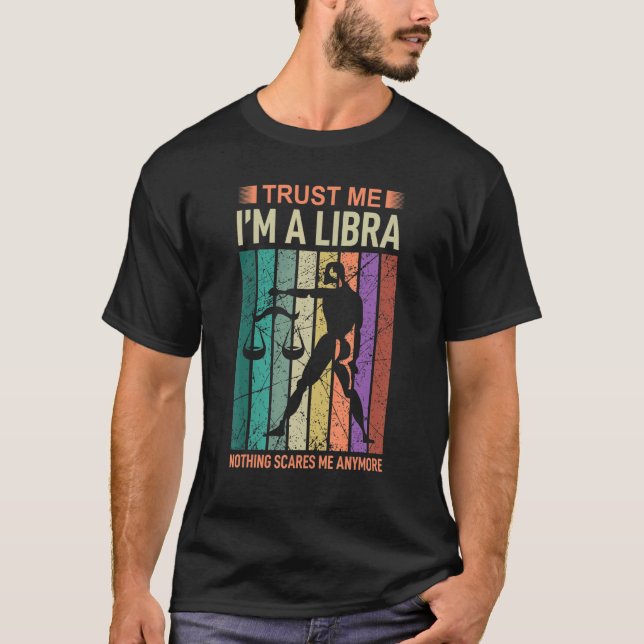 Lita på mig Im A Libra Astrology T Shirt (Framsida)