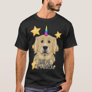 Lita på mig Im A Unicorn I Funny Golden Retriever T Shirt
