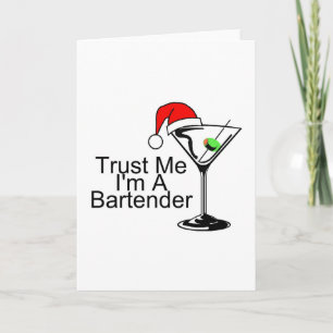 Lita på mig Im en Bartender Martini Helgkort