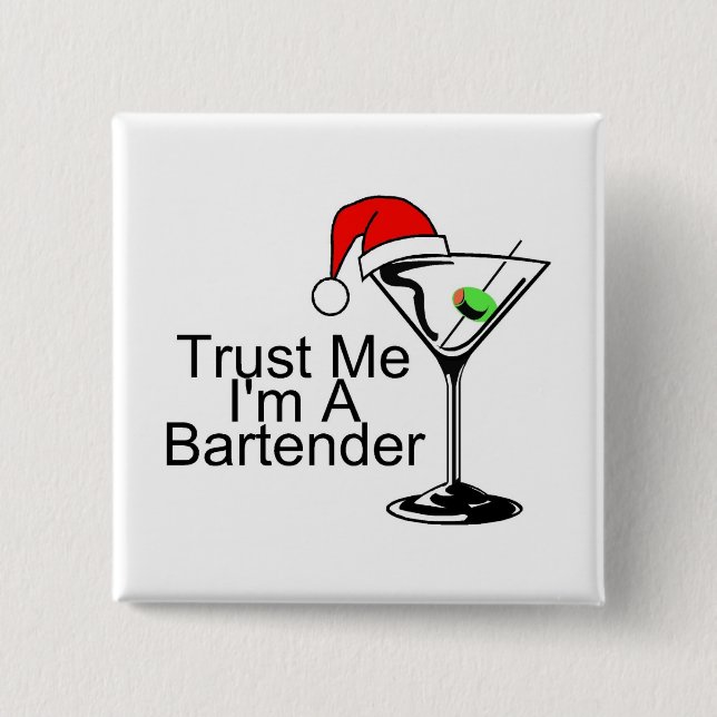 Lita på mig Im en Bartender Martini Knapp (Framsida)