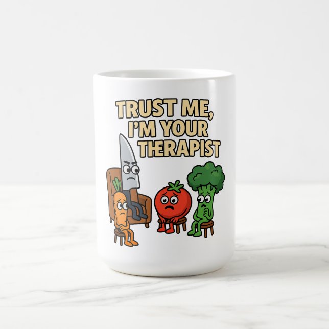Lita på mig, jag är din terapeut - Lustigt Tecknad Kaffemugg (Center)