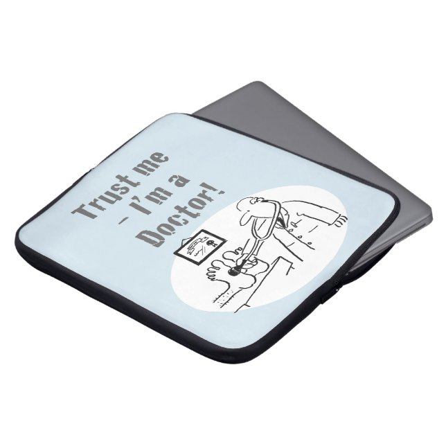 Lita på mig - jag är Doktor! Lustig Tecknad Laptop Sleeve (Framsida topp)