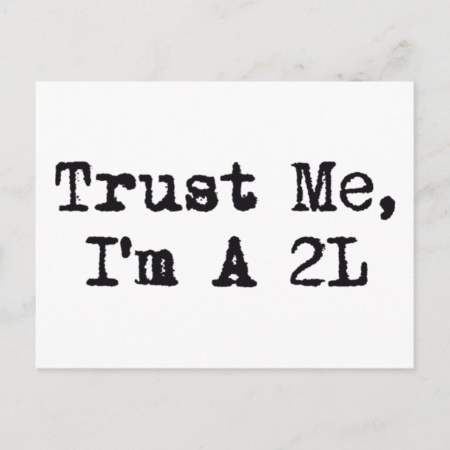 Lita på mig, jag är en 2L Vykort (Framsida)