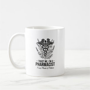 Lita på mig, jag är en apotekare Vintage apotek Kaffemugg