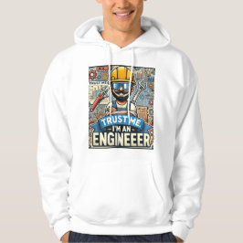 "Lita på mig, jag är en Ingenjör" 3D Designer Hood Hoodie