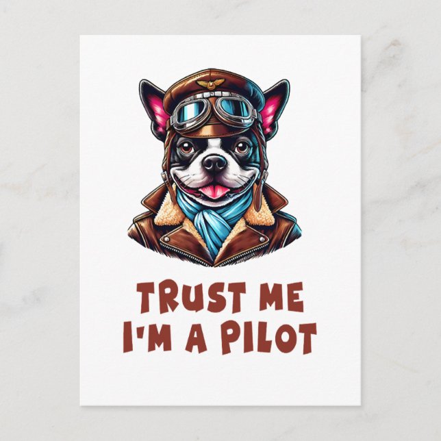 Lita på mig, jag är en pilot vykort (Framsida)