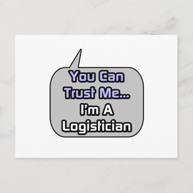 Lita på mig.. Jag är Logistiker Vykort (Framsida)