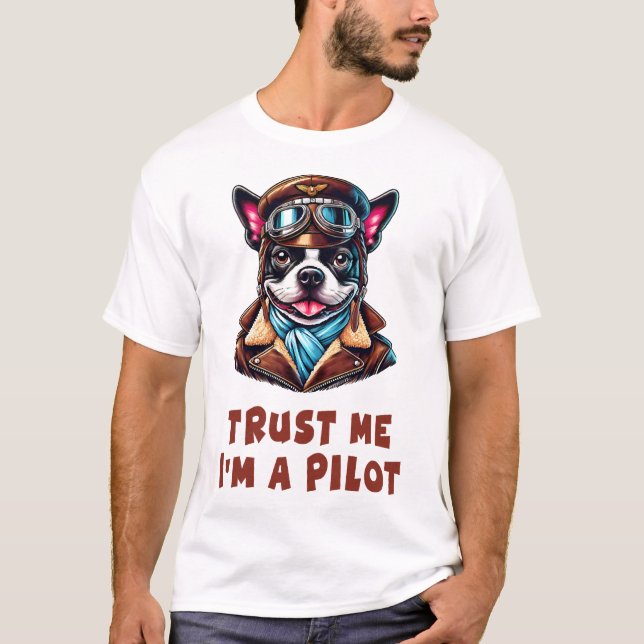 Lita på mig, jag är pilot t shirt (Framsida)