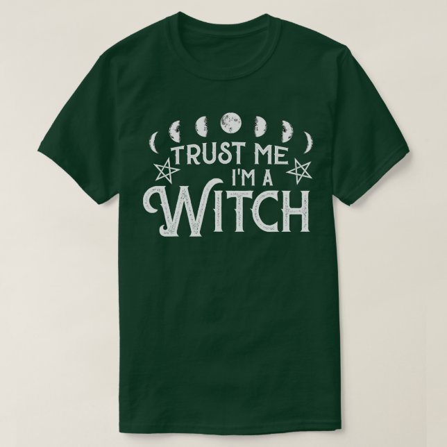 Lita på mig om en Witch Goth T Shirt (Design framsida)