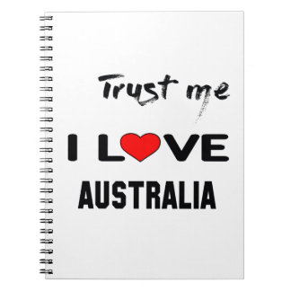 Lita på mig som jag älskar Australien Anteckningsbok Med Spiral