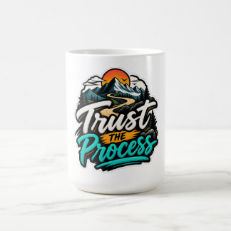 Lita på Processen Bergs Äventyr Motiverande Kaffemugg