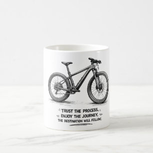 Lita På Processen Cykel Skiss Cykel Motivation Kaffemugg
