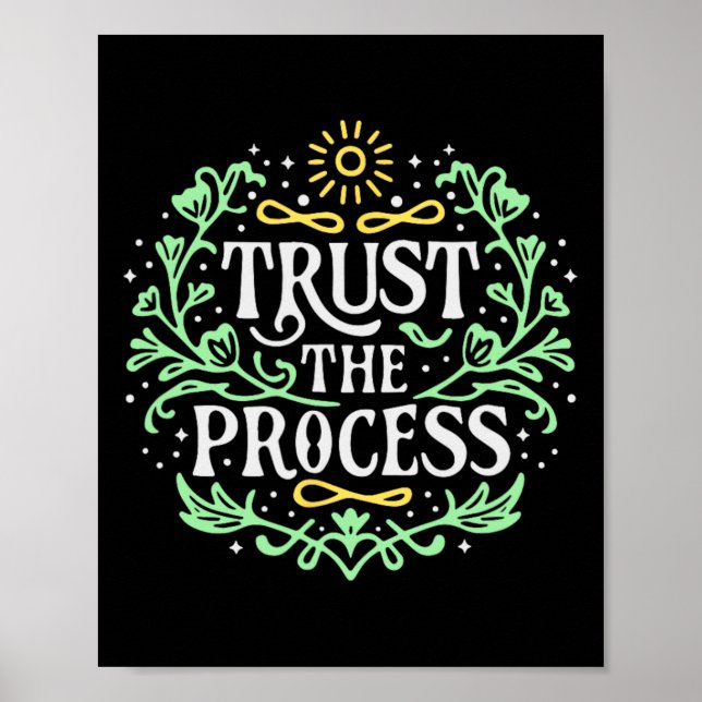 Lita på processen Inspirerande mental hälsa för  Poster (Framsidan)