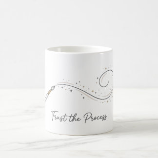 Lita på processen minimalistisk pensel konstnärlig kaffemugg