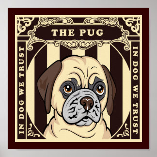 Lita på Pug Poster