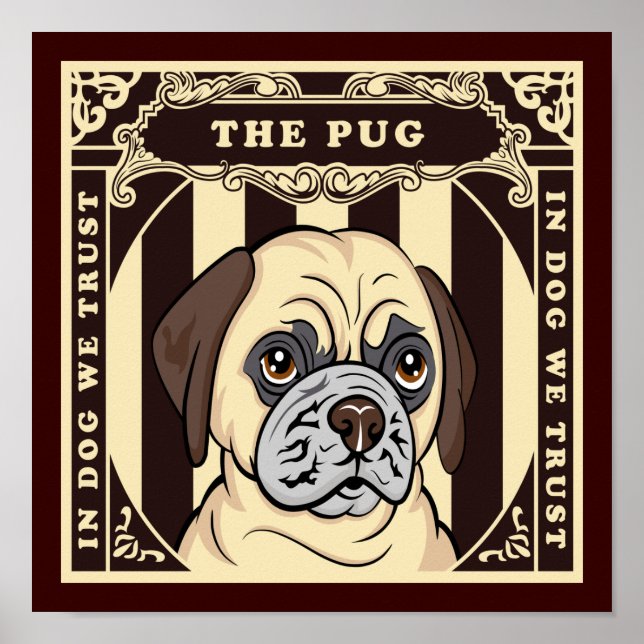 Lita på Pug Poster (Framsidan)