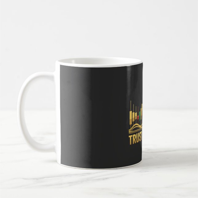 Lita på trenden – Mentalitetströja för handlare Kaffemugg (Vänster)