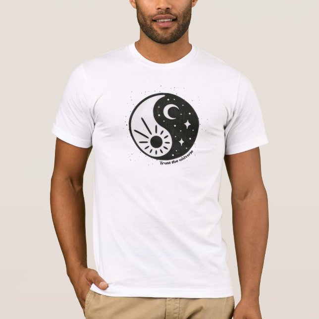 Lita på Universe Ying Yang T Shirt (Framsida)
