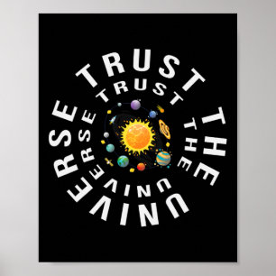 Lita på universum astrologi andlig yoga poster