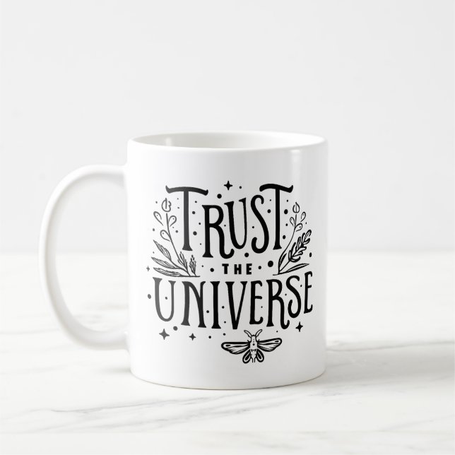 Lita på universum kaffemugg (Vänster)