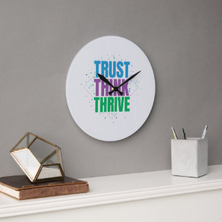 Lita Reflektera Trivas – Motiverande Citatdesign Stor Klocka