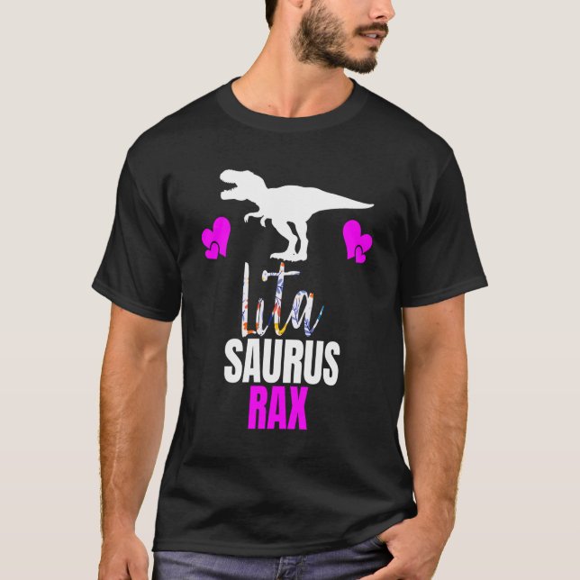 Lita Saurus Rex Nanasaurus Grandma Mors dag Bi T Shirt (Framsida)