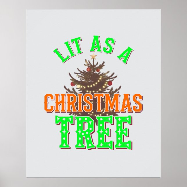 Lita som en digital konst i Julgran Poster (Framsidan)