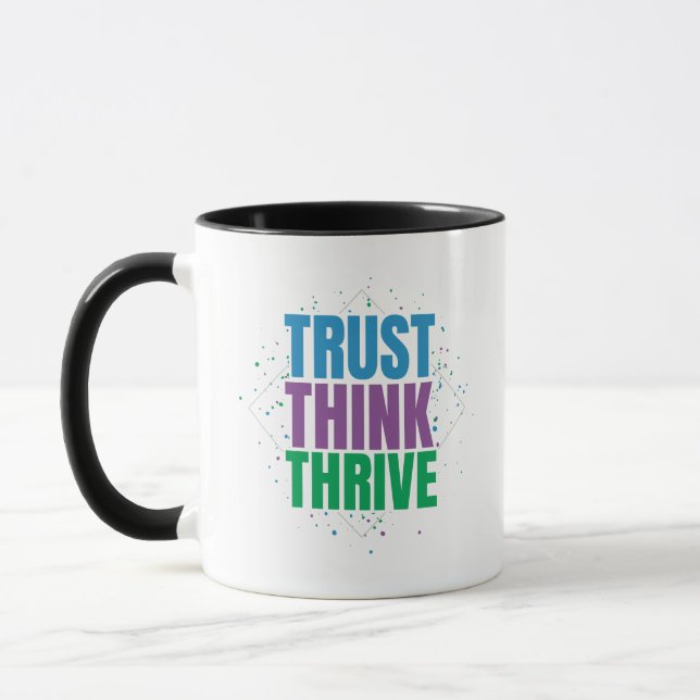 Lita Tänka Trivas – Motiverande Citatdesign Mugg (Vänster)