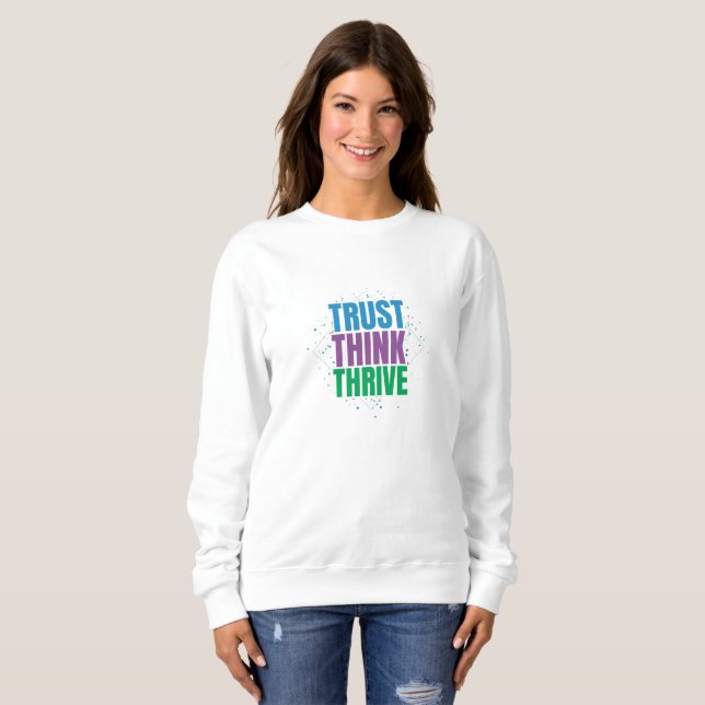 Lita Tro Thrive – Motiverande Citatdesign T Shirt (Hel framsida)