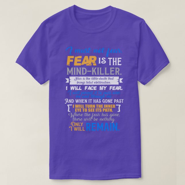 Litany against Fear Dune T Shirt (Design framsida)