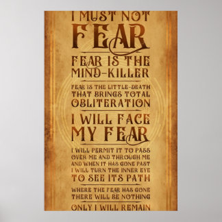 Litany against Fear v2 Poster